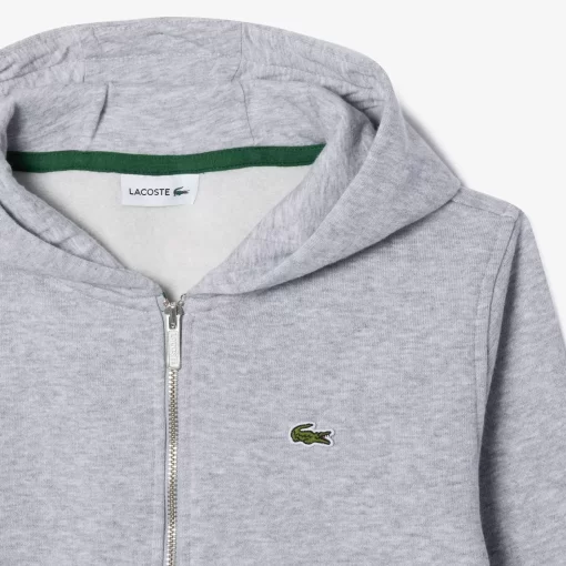 Lacoste Mädchenkleidung>Kinder Sweatshirt Mit Kanguru-Tasche Heidekraut Grau Cca