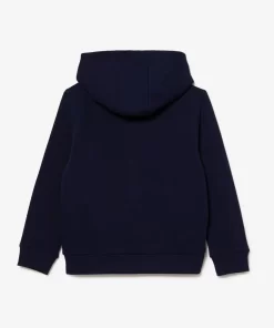 Lacoste Mädchenkleidung>Kinder Sweatshirt Mit Kanguru-Tasche Navy Blau 166