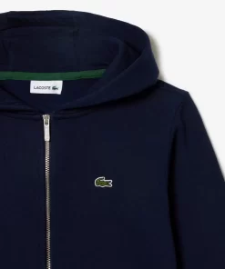 Lacoste Mädchenkleidung>Kinder Sweatshirt Mit Kanguru-Tasche Navy Blau 166