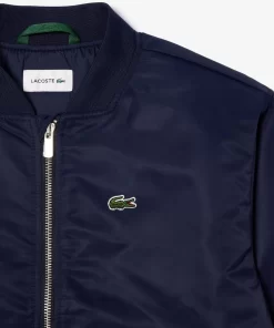 Lacoste Mädchenkleidung>Kinder Teddyjacke Aus Nylon Mit Colourblock Navy Blau 166