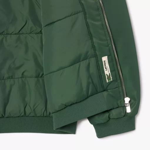 Lacoste Mädchenkleidung>Kinder Teddyjacke Aus Nylon Mit Colourblock Dunkelgrun Smi