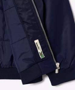 Lacoste Mädchenkleidung>Kinder Teddyjacke Aus Nylon Mit Colourblock Navy Blau 166