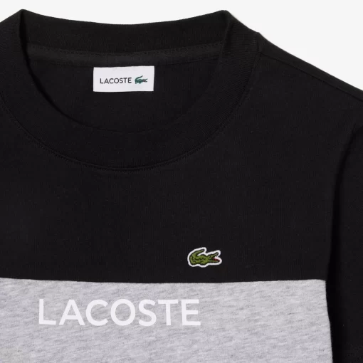 Lacoste Mädchenkleidung>Kinder T-Shirt Aus Bio-Baumwoll-Jersey Schwarz / Heidekraut Grau Snp