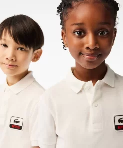 Lacoste Mädchenkleidung>Kinder X Netflix Poloshirt Aus Bio-Baumwoll Weis 70V