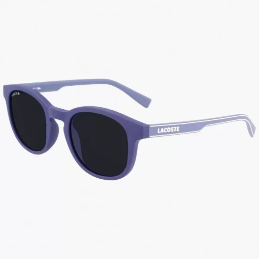 Lacoste Accessoires>Kinder Sonnenbrille Mit Eckigem Kunststoffrahmen Blue Matte 424