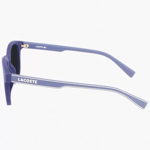 Lacoste Accessoires>Kinder Sonnenbrille Mit Eckigem Kunststoffrahmen Blue Matte 424