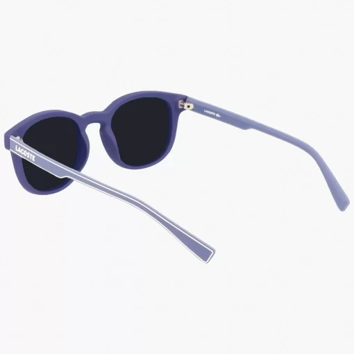 Lacoste Accessoires>Kinder Sonnenbrille Mit Eckigem Kunststoffrahmen Blue Matte 424