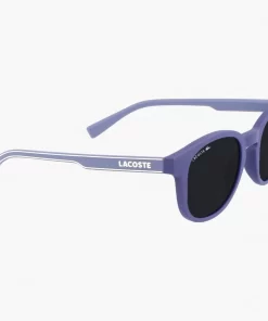 Lacoste Accessoires>Kinder Sonnenbrille Mit Eckigem Kunststoffrahmen Blue Matte 424