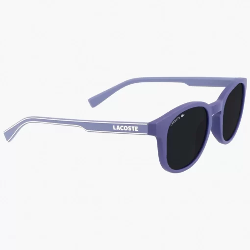 Lacoste Accessoires>Kinder Sonnenbrille Mit Eckigem Kunststoffrahmen Blue Matte 424