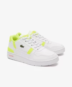 Lacoste Schuhe>Kinder-Sneaker T-Clip Wht/Ylw V05