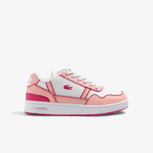 Lacoste Schuhe>Kinder-Sneaker T-Clip Mit Kontrast-Sohle White/Light Pink 1Y9