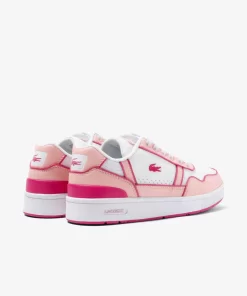 Lacoste Schuhe>Kinder-Sneaker T-Clip Mit Kontrast-Sohle White/Light Pink 1Y9