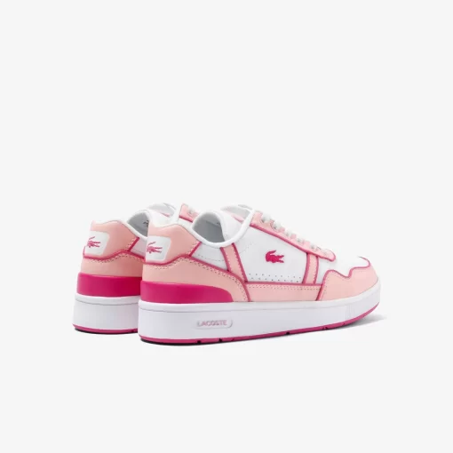 Lacoste Schuhe>Kinder-Sneaker T-Clip Mit Kontrast-Sohle White/Light Pink 1Y9