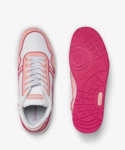 Lacoste Schuhe>Kinder-Sneaker T-Clip Mit Kontrast-Sohle White/Light Pink 1Y9