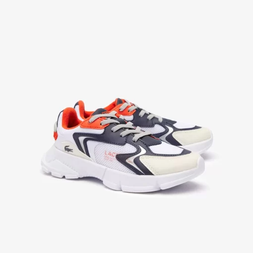 Lacoste Schuhe>Kinder-Sneakers L003 Neo Aus Textil White/Orange 1U2