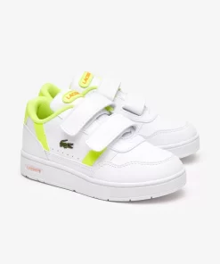 Lacoste Schuhe>Kleinkinder-Sneaker T-Clip Wht/Ylw V05