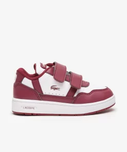 Lacoste Schuhe>Kleinkinder-Sneakers T-Clip Aus Synthetik Wht/Burg 2G1