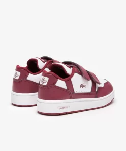 Lacoste Schuhe>Kleinkinder-Sneakers T-Clip Aus Synthetik Wht/Burg 2G1