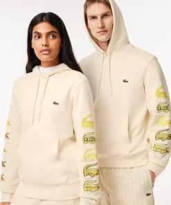 Lacoste Sweatshirts>Kontrast-Krokodil-Hoodie Creme Xfj