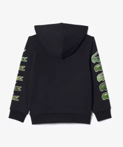 Lacoste Mädchenkleidung>Kontrast-Krokodil-Hoodie Navy Blau Hde