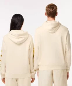 Lacoste Sweatshirts>Kontrast-Krokodil-Hoodie Creme Xfj