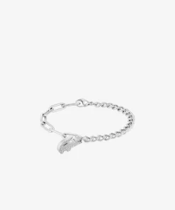 Lacoste Schmuck>Krokodil Armband Silver And Crystals 042