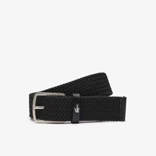 Lacoste Gürtel>Krokodil-Gürtel Aus Stretch-Strickware Black 000