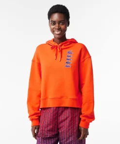 Lacoste Sweatshirts>Kultiger Croc-Hoodie Orange Sji