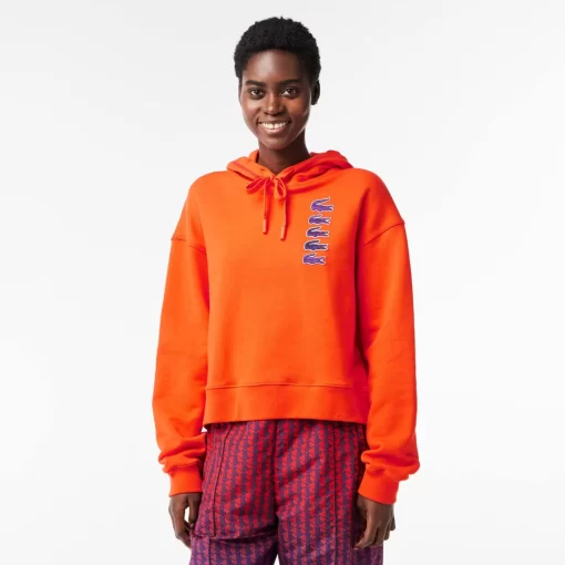 Lacoste Sweatshirts>Kultiger Croc-Hoodie Orange Sji