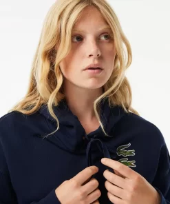 Lacoste Sweatshirts>Kultiger Croc-Hoodie Navy Blau 166