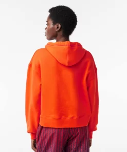 Lacoste Sweatshirts>Kultiger Croc-Hoodie Orange Sji