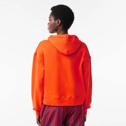 Lacoste Sweatshirts>Kultiger Croc-Hoodie Orange Sji