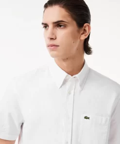 Lacoste Hemden>Kurzarmeliges Oxford-Hemd Weis 001