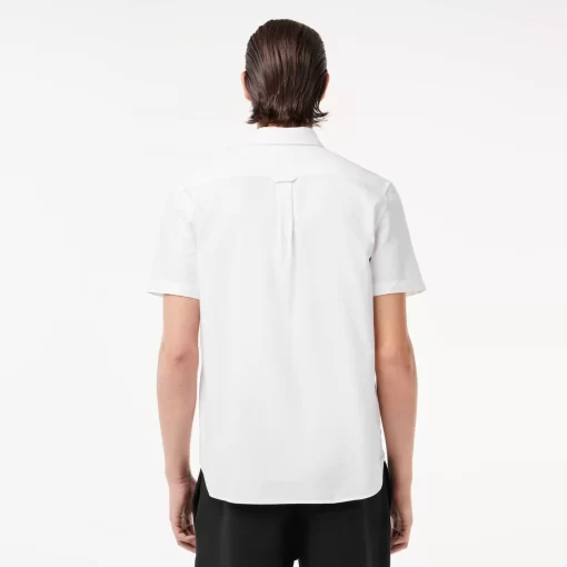 Lacoste Hemden>Kurzarmeliges Oxford-Hemd Weis 001