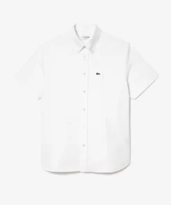 Lacoste Hemden>Kurzarmeliges Oxford-Hemd Weis 001