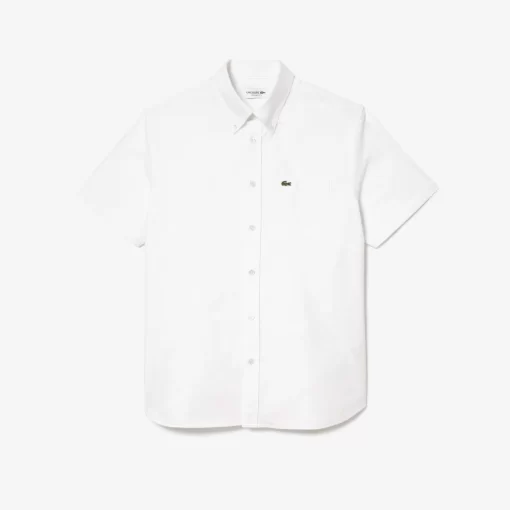 Lacoste Hemden>Kurzarmeliges Oxford-Hemd Weis 001