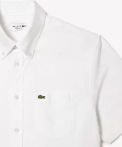 Lacoste Hemden>Kurzarmeliges Oxford-Hemd Weis 001