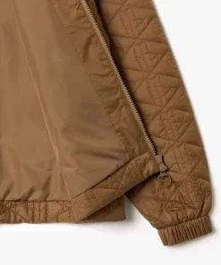 Lacoste Jacken & Mäntel>Kurze Gefutterte Jacke Mit Monogramm-Aufdruck Braun Six