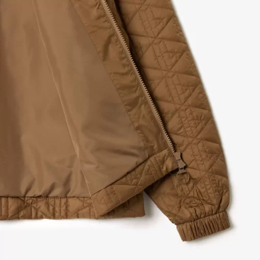 Lacoste Jacken & Mäntel>Kurze Gefutterte Jacke Mit Monogramm-Aufdruck Braun Six