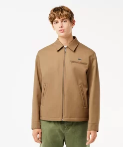 Lacoste Jacken & Mäntel>Kurze, Gepolsterte Jacke Aus Baumwolltwill Braun Six