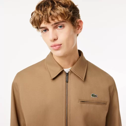 Lacoste Jacken & Mäntel>Kurze, Gepolsterte Jacke Aus Baumwolltwill Braun Six