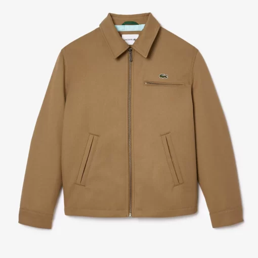 Lacoste Jacken & Mäntel>Kurze, Gepolsterte Jacke Aus Baumwolltwill Braun Six