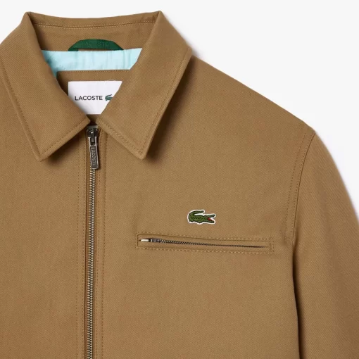 Lacoste Jacken & Mäntel>Kurze, Gepolsterte Jacke Aus Baumwolltwill Braun Six