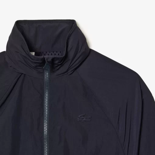 Lacoste Jacken & Mäntel>Kurze Nylon-Trainingsjacke Mit Kapuze Navy Blau Hde