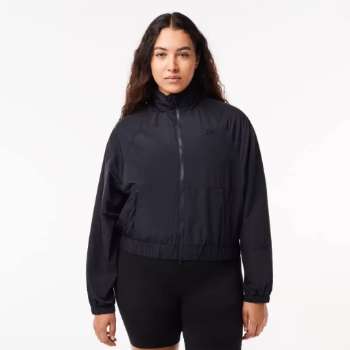 Lacoste Jacken & Mäntel>Kurze Nylon-Trainingsjacke Mit Kapuze Navy Blau Hde