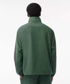 Lacoste Jacken & Mäntel>Kurze Wasserabweisende Trainings-Jacke Mit Abnehmbarer Kapuze Dunkelgrun Smi