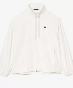 Lacoste Jacken & Mäntel>Kurze Wasserabweisende Trainings-Jacke Mit Abnehmbarer Kapuze Weis 70V