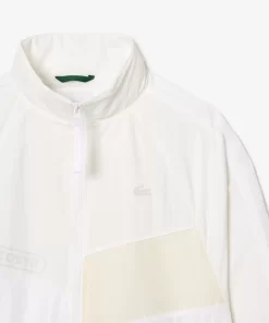 Lacoste Jacken & Mäntel>Kurze, Wasserfeste Trainingsjacke In Patchwork Weis Qim