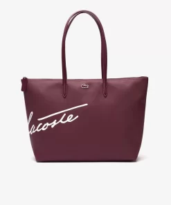 Lacoste Taschen>L.12.12 Grose Tote Bag Aus Bedrucktem Canvas Zin Farine M60