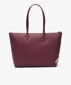 Lacoste Taschen>L.12.12 Grose Tote Bag Aus Bedrucktem Canvas Zin Farine M60